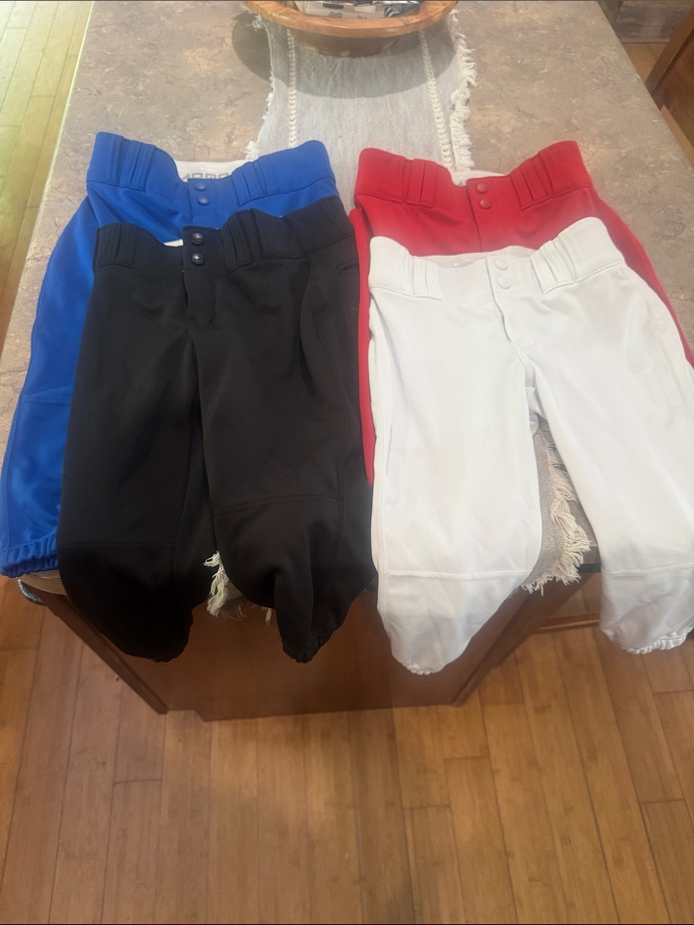 Lot of Champro softball Pants - Black, White, Red, Blue youth large